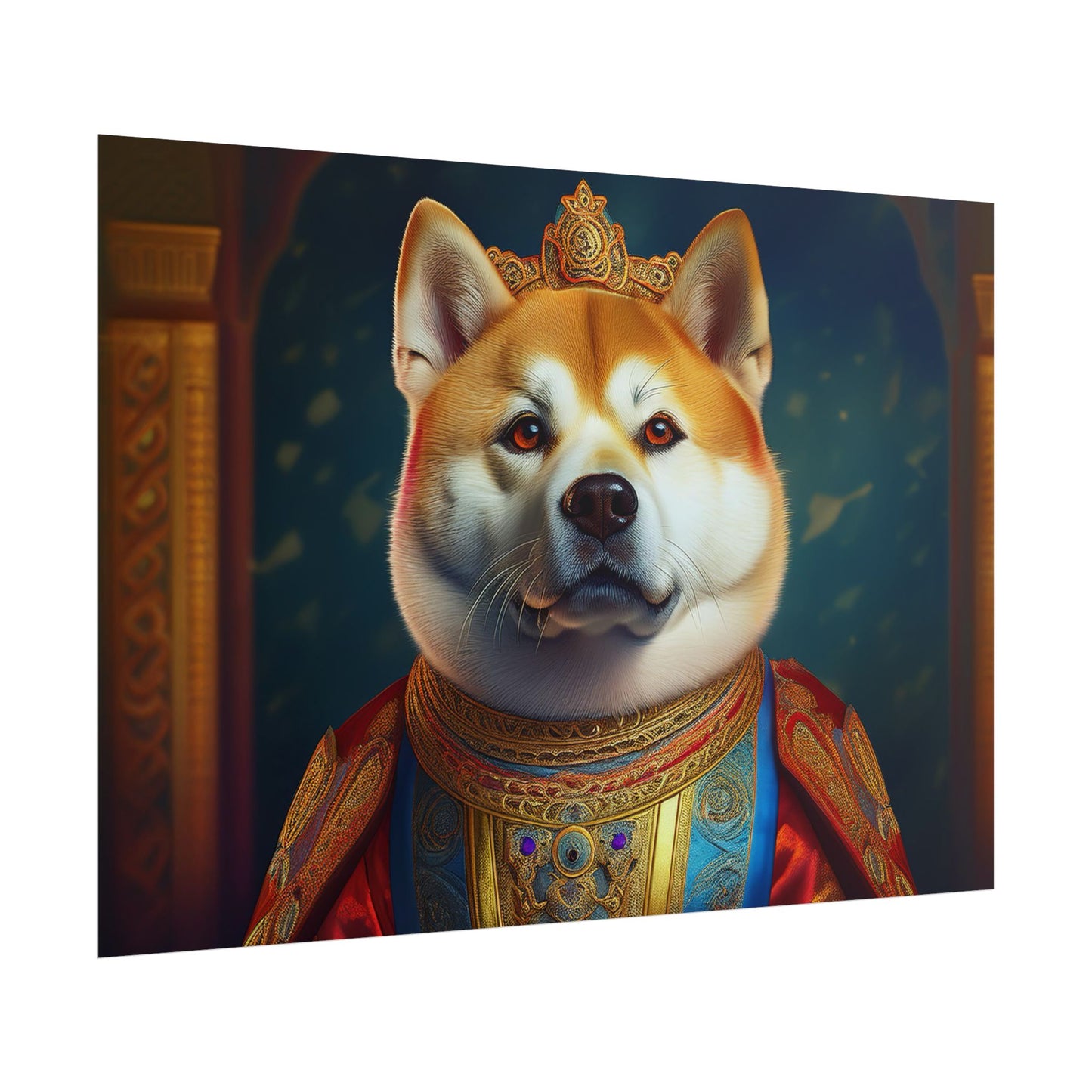 Shiba Dog Renaissance Portrait Print, Art Print, Wall Decor Gift, Animal Lover Home Decor, wall prints, wall art
