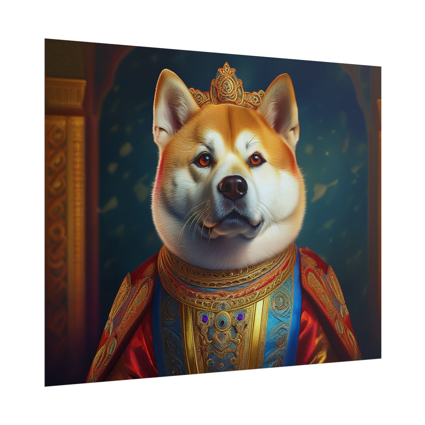 Shiba Dog Renaissance Portrait Print, Art Print, Wall Decor Gift, Animal Lover Home Decor, wall prints, wall art