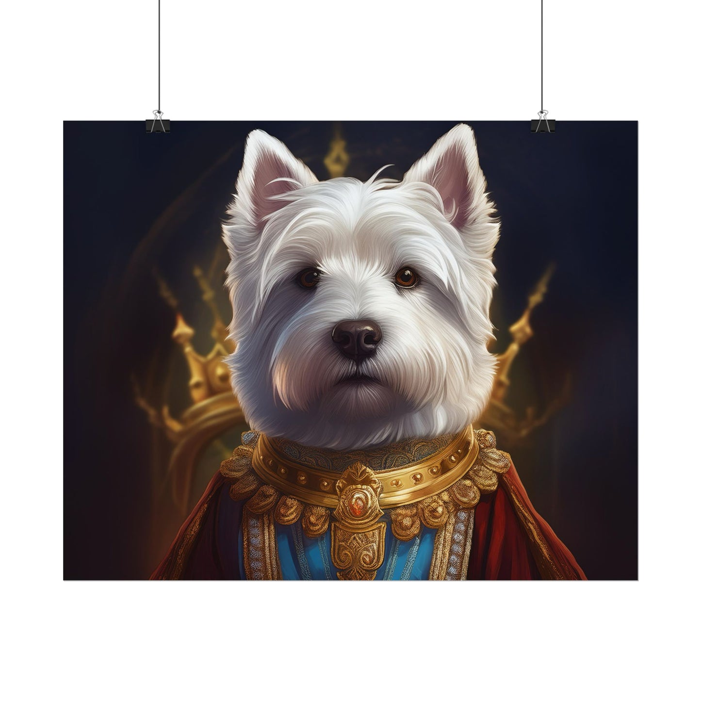 West Highland White Terrier Dog Renaissance Pet Portrait Print, West Highland White Terrier Art Print, Dog Wall Art, Wall Print, Wall Art