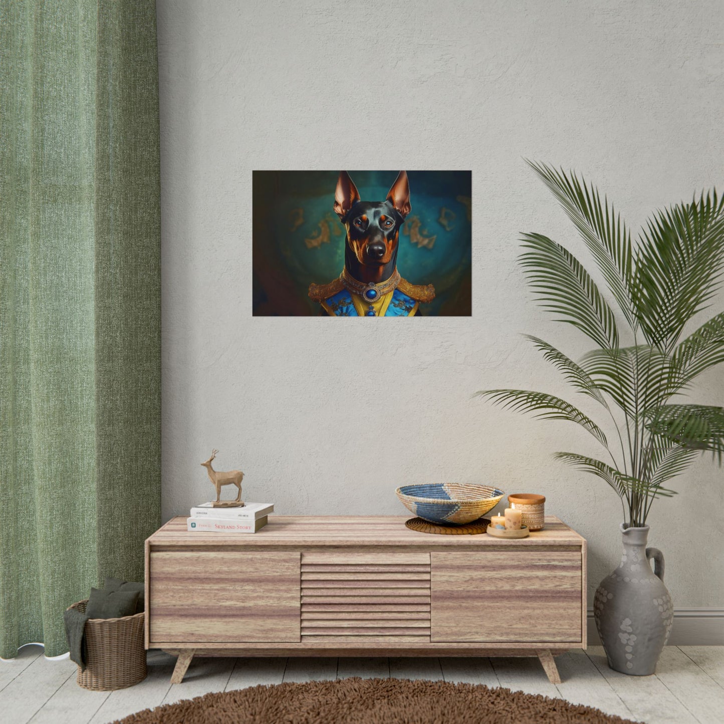 Doberman Pinscher Renaissance Dog Pet Portrait Print | Wall Art | Wall Print | Dog Art