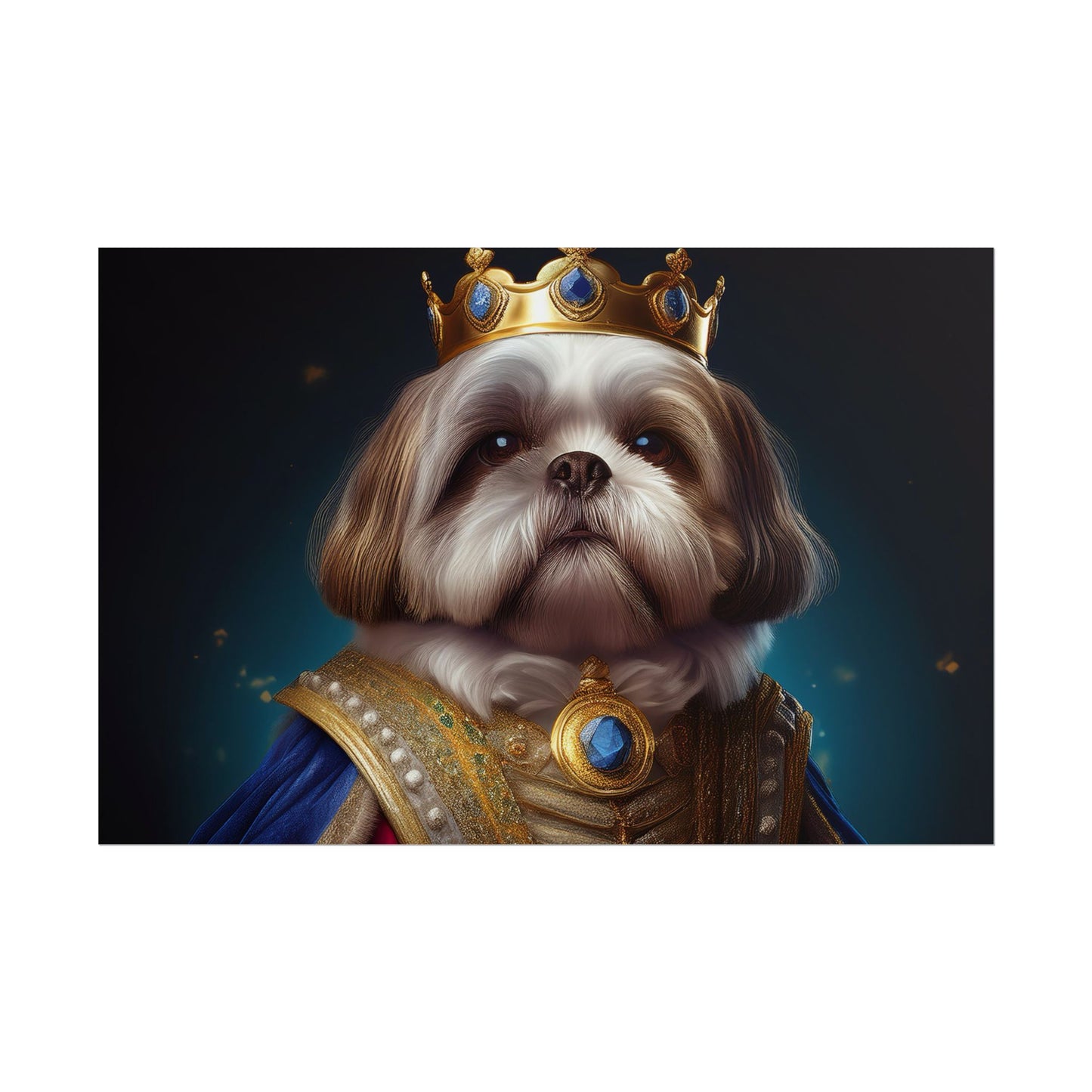 Shih Tzu Renaissance Pet Portrait Print | Dog Lover Wall Art | Dog Memorial Gift | Wall Art | Wall Print