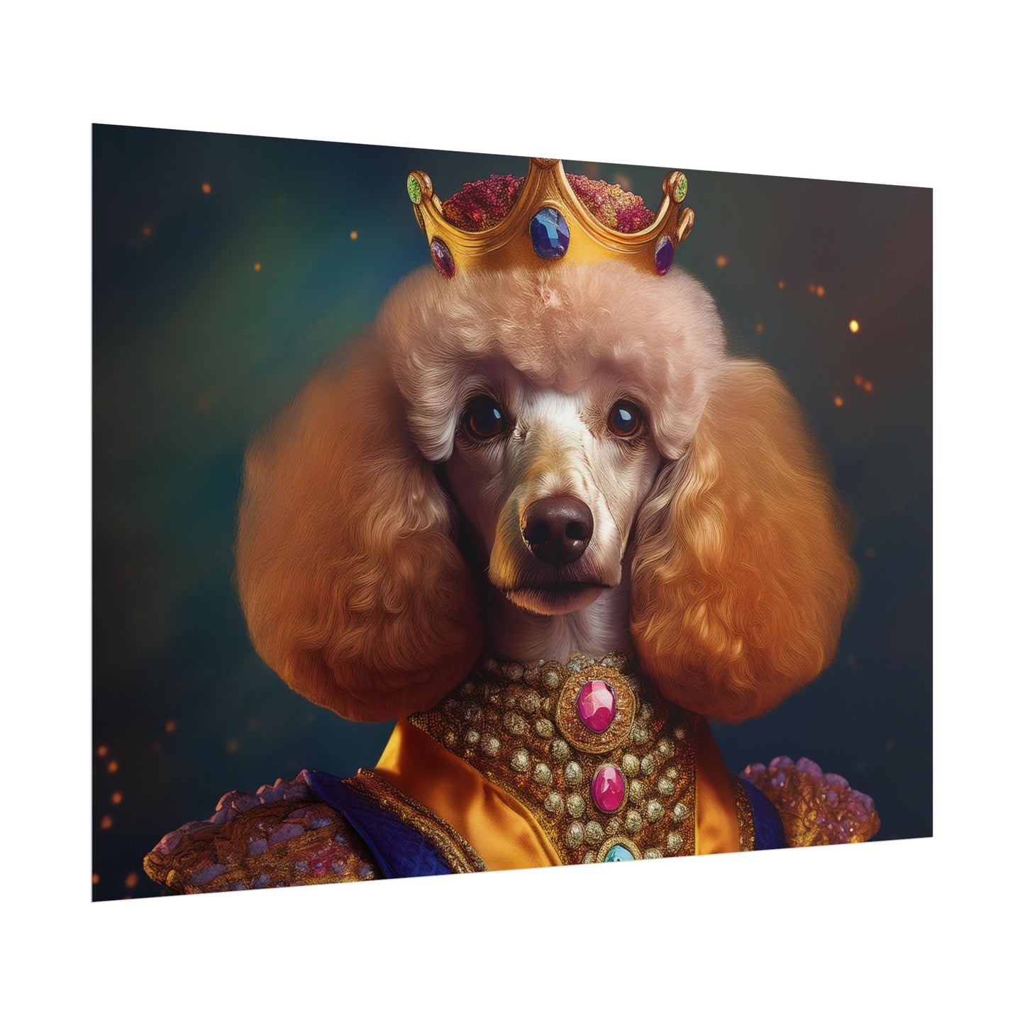 Poodle Dog Renaissance Pet Portrait, Dog Lover Gift, Animal Lover, Home Decor, Wall Art, Wall Print