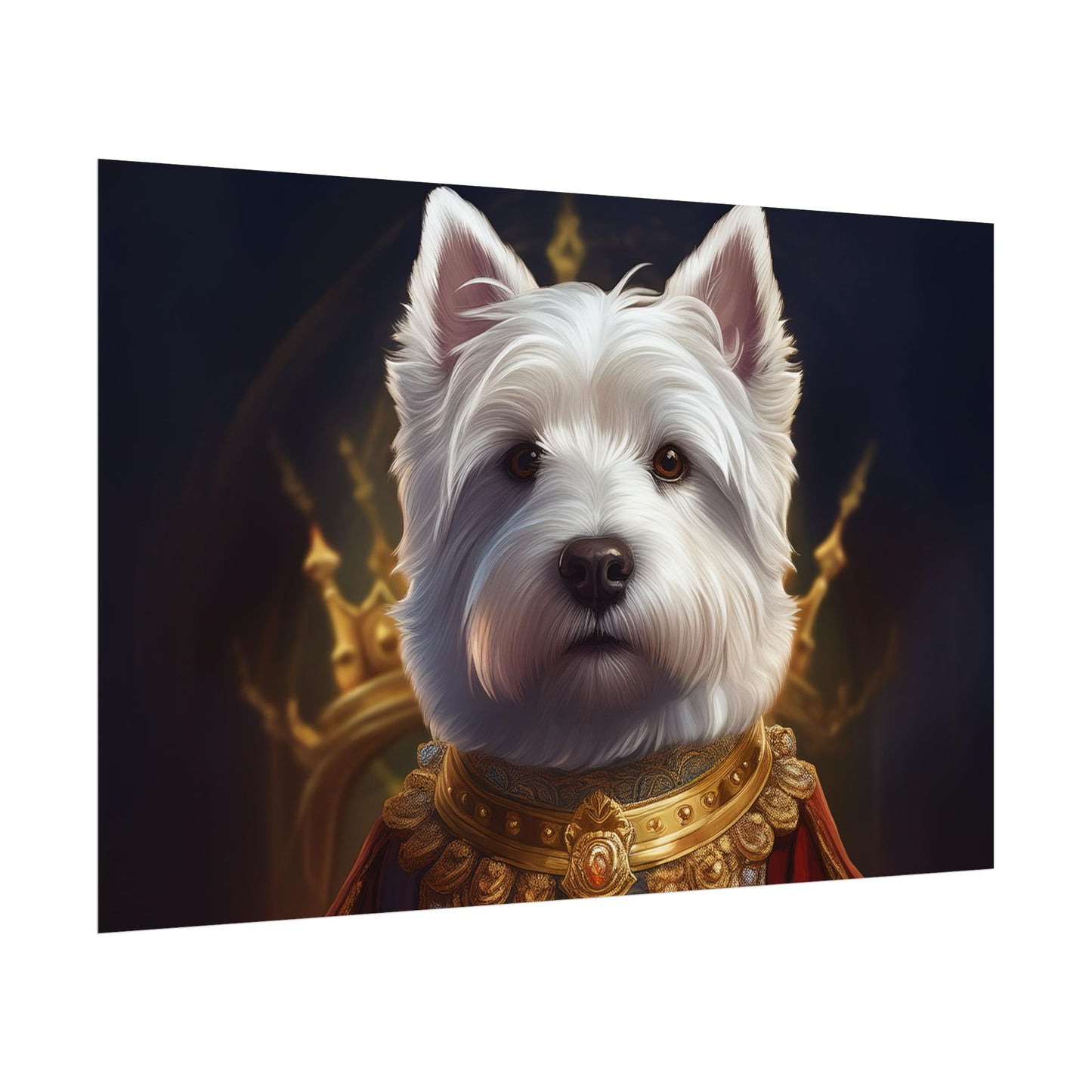 West Highland White Terrier Dog Renaissance Pet Portrait Print, West Highland White Terrier Art Print, Dog Wall Art, Wall Print, Wall Art
