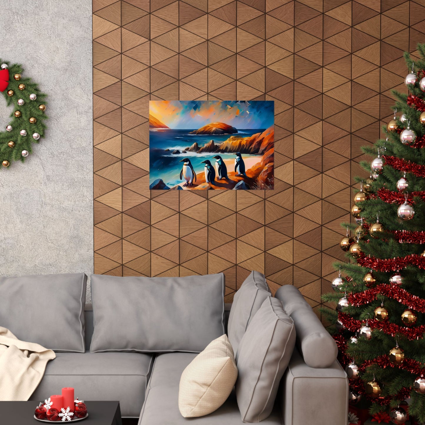 Phillip Island Little Penguins Australia Wall Art | Vibrant Wall Print | Unique Painting Print | Style 2 | Wall Art | Wall Print