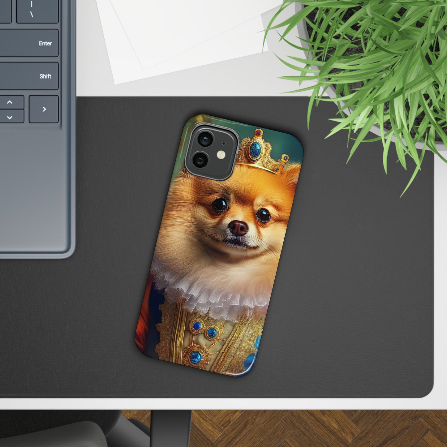 Pomeranian Renassaince Dog Portrait Slim Phone Case