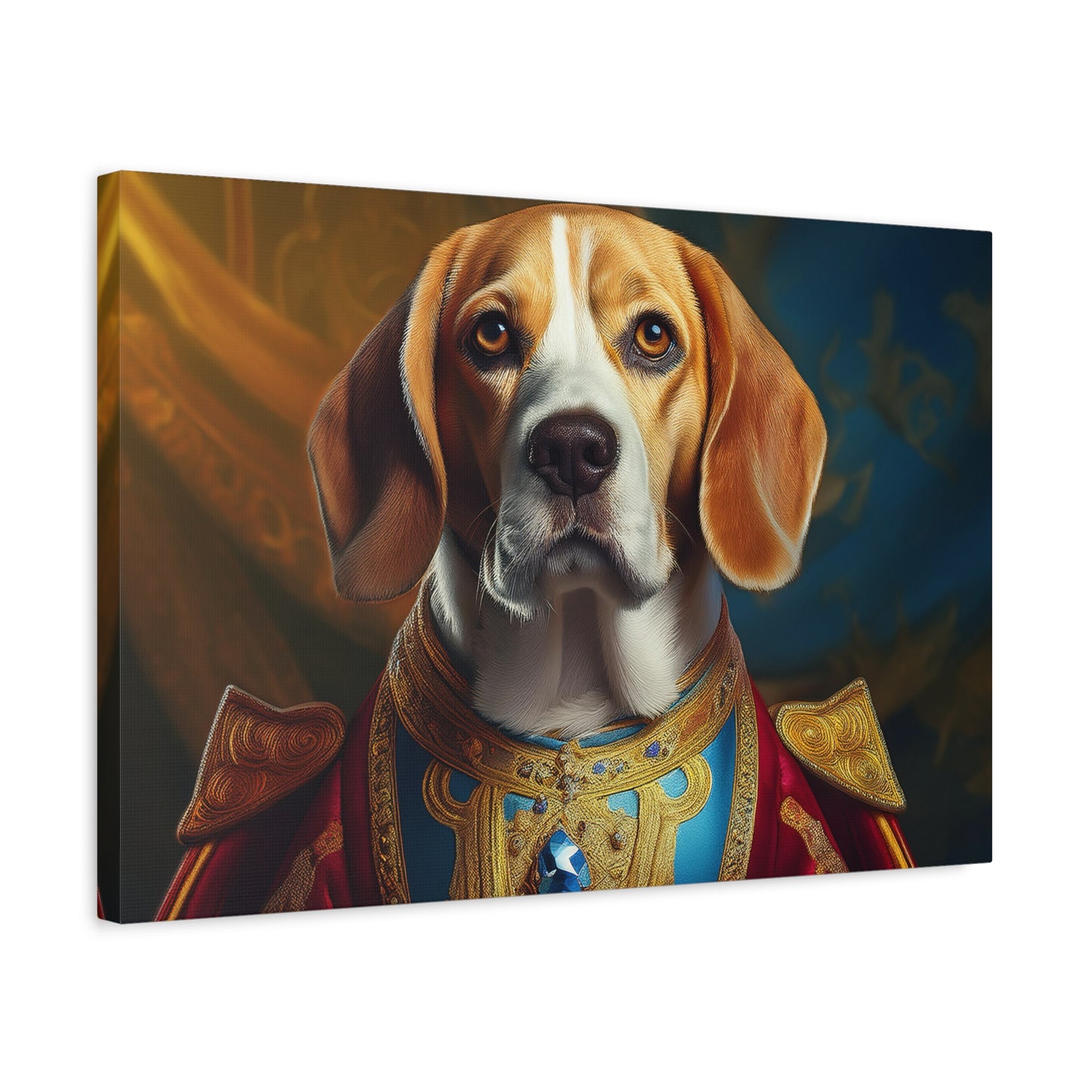 Beagle Renaissance Pet Dog Portrait - Canvas, wall art, wall print, dog portrait, dog art