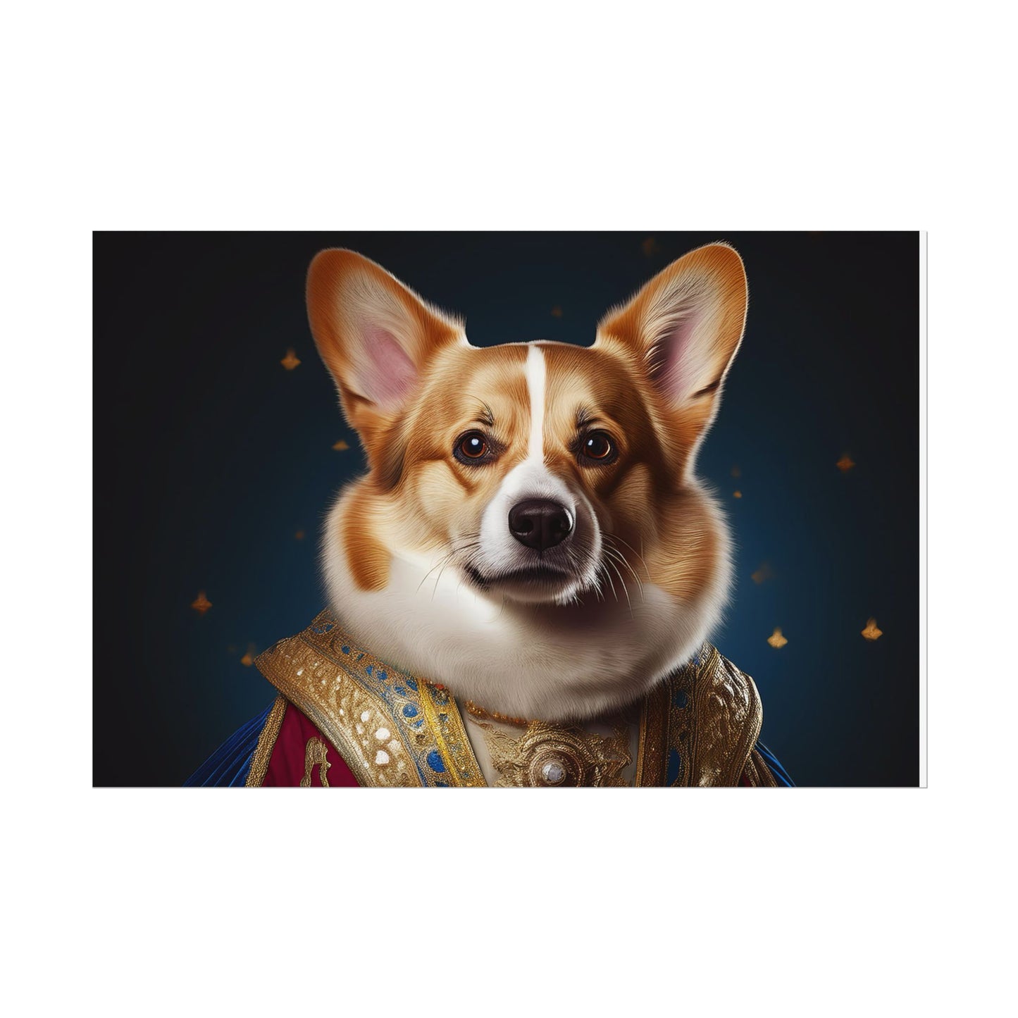 Pembroke Welsh Corgi Renaissance Pet Portrait Print | Wall Art | Wall Print | Dog Art