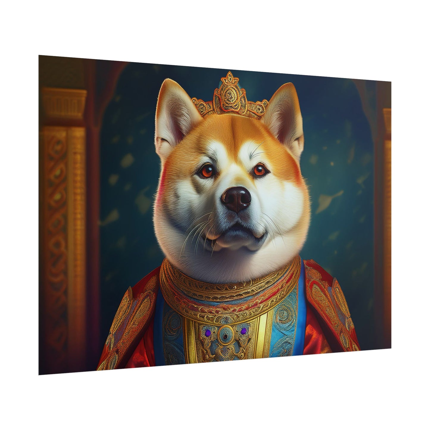 Shiba Dog Renaissance Portrait Print, Art Print, Wall Decor Gift, Animal Lover Home Decor, wall prints, wall art