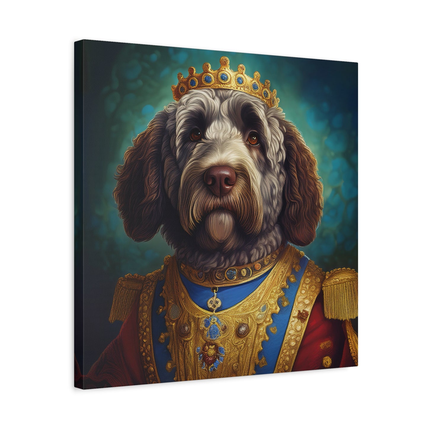 Portuguese Water Dog Renaissance Pet Portrait on Canvas | wall art | wall print
