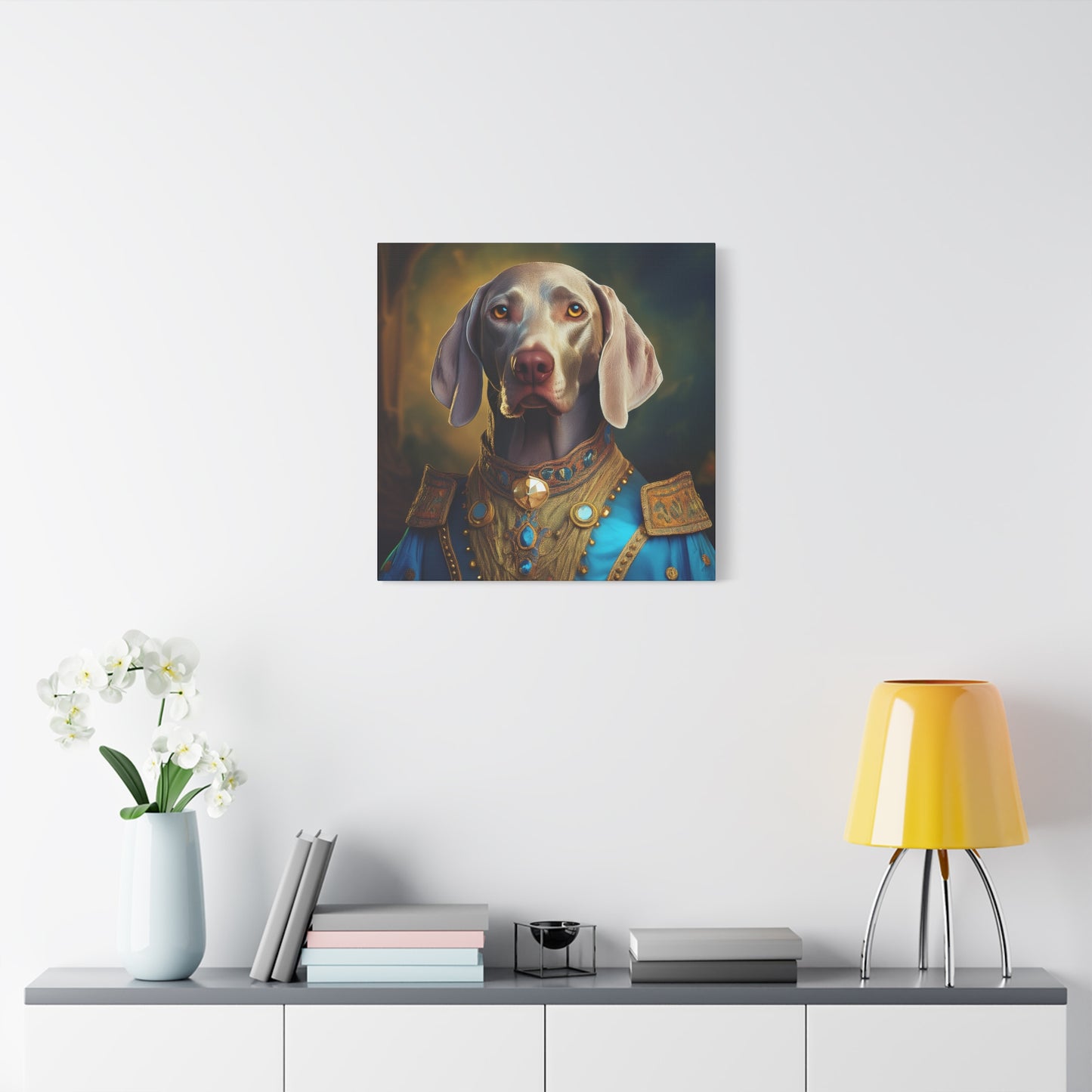 Weimaraner Renaissance Pet Portrait on Canvas - wall art, wall print, dog portrait, dog art