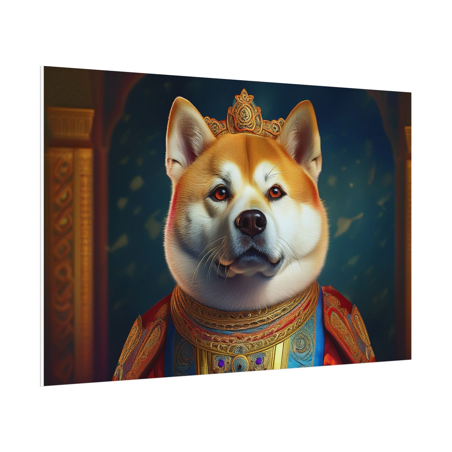 Shiba Dog Renaissance Portrait Print, Art Print, Wall Decor Gift, Animal Lover Home Decor, wall prints, wall art