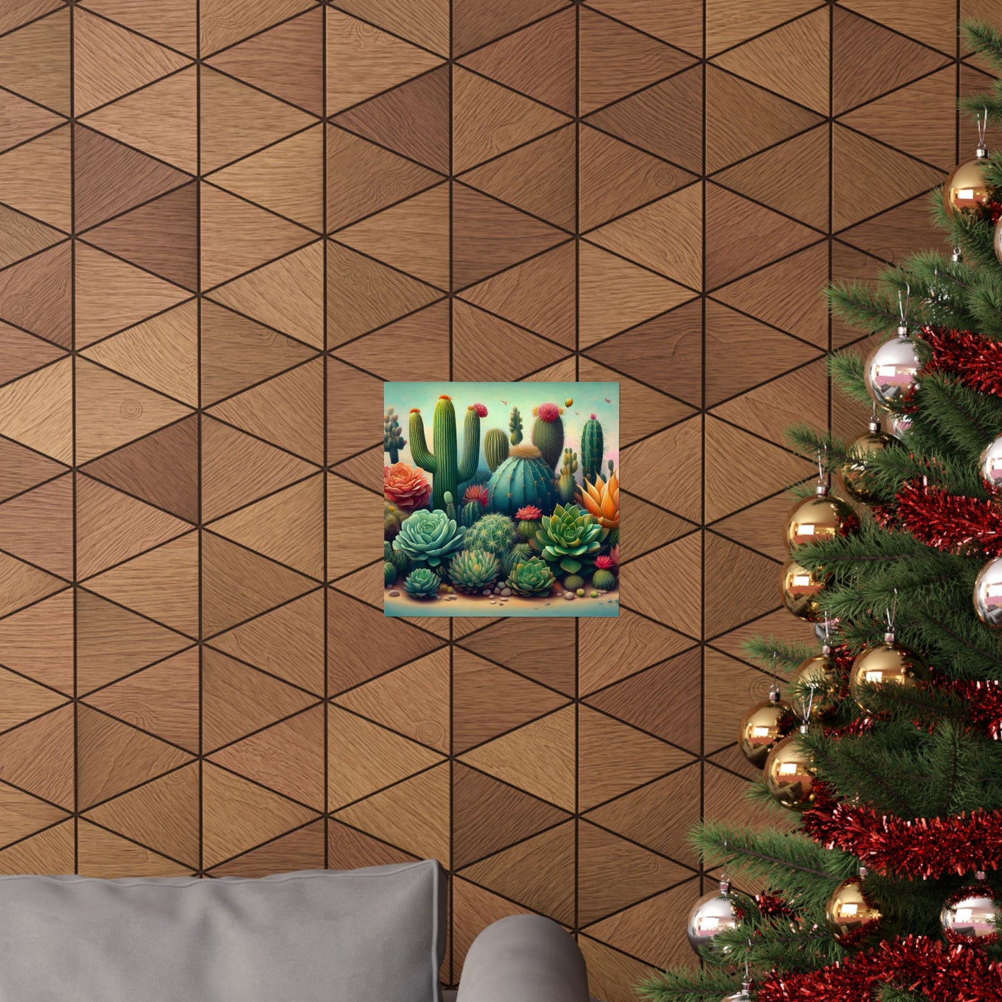 Abstract Cacti and Succulent Desert Garden Color Print | Wall Art | Wall Print