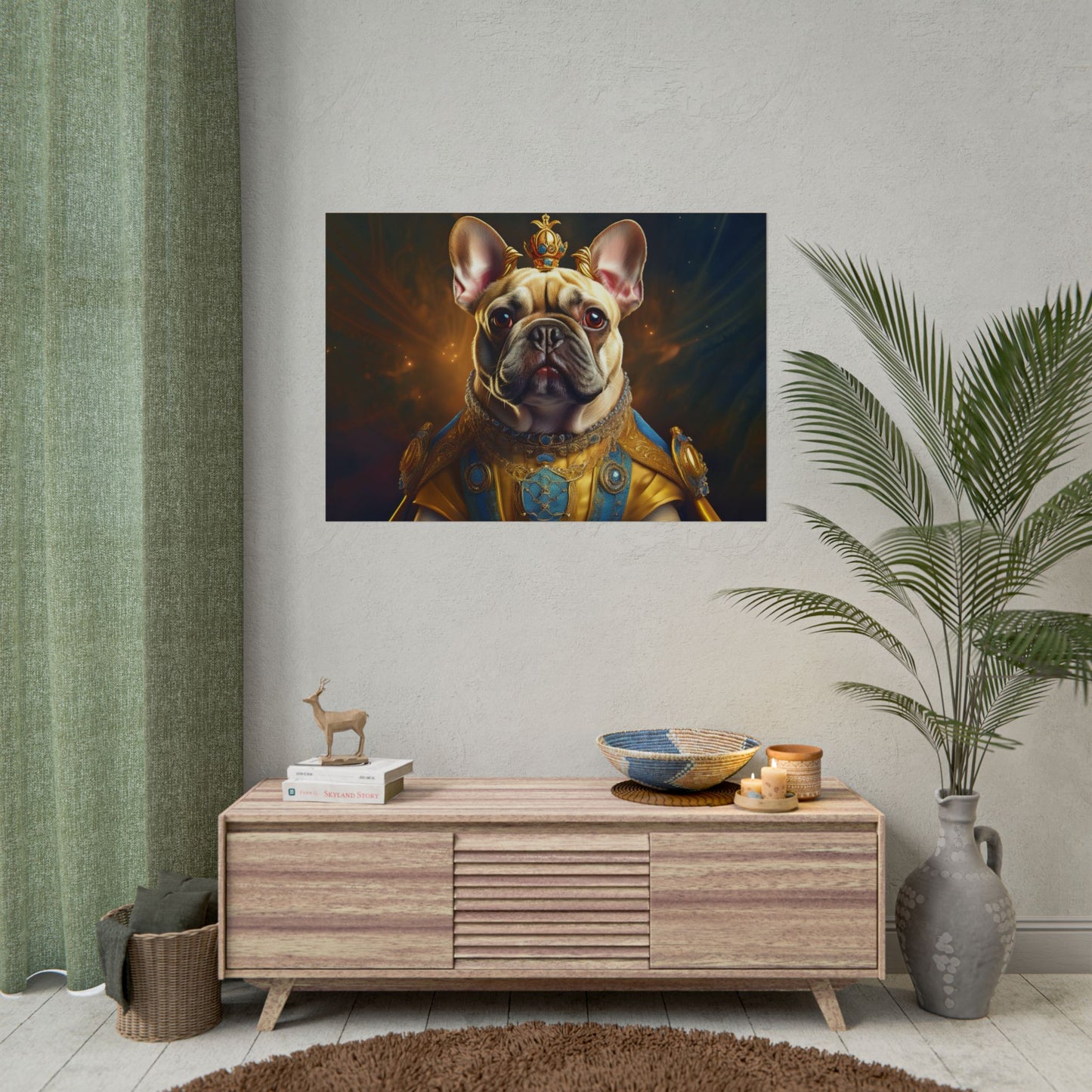 French Bulldog Renaissance Portrait Art Print, Wall Decor Gift, Animal Lover Home Decor, Dog Wall Art