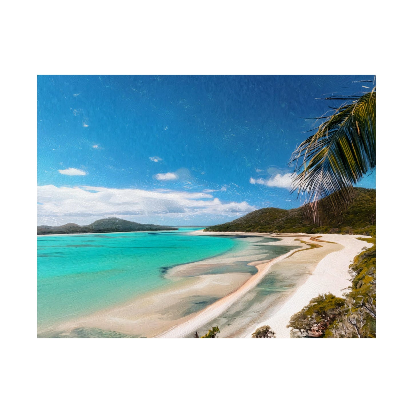 Whitehaven Beach Australia Coastal Print | Style 1 | Wall Art | Wall Print