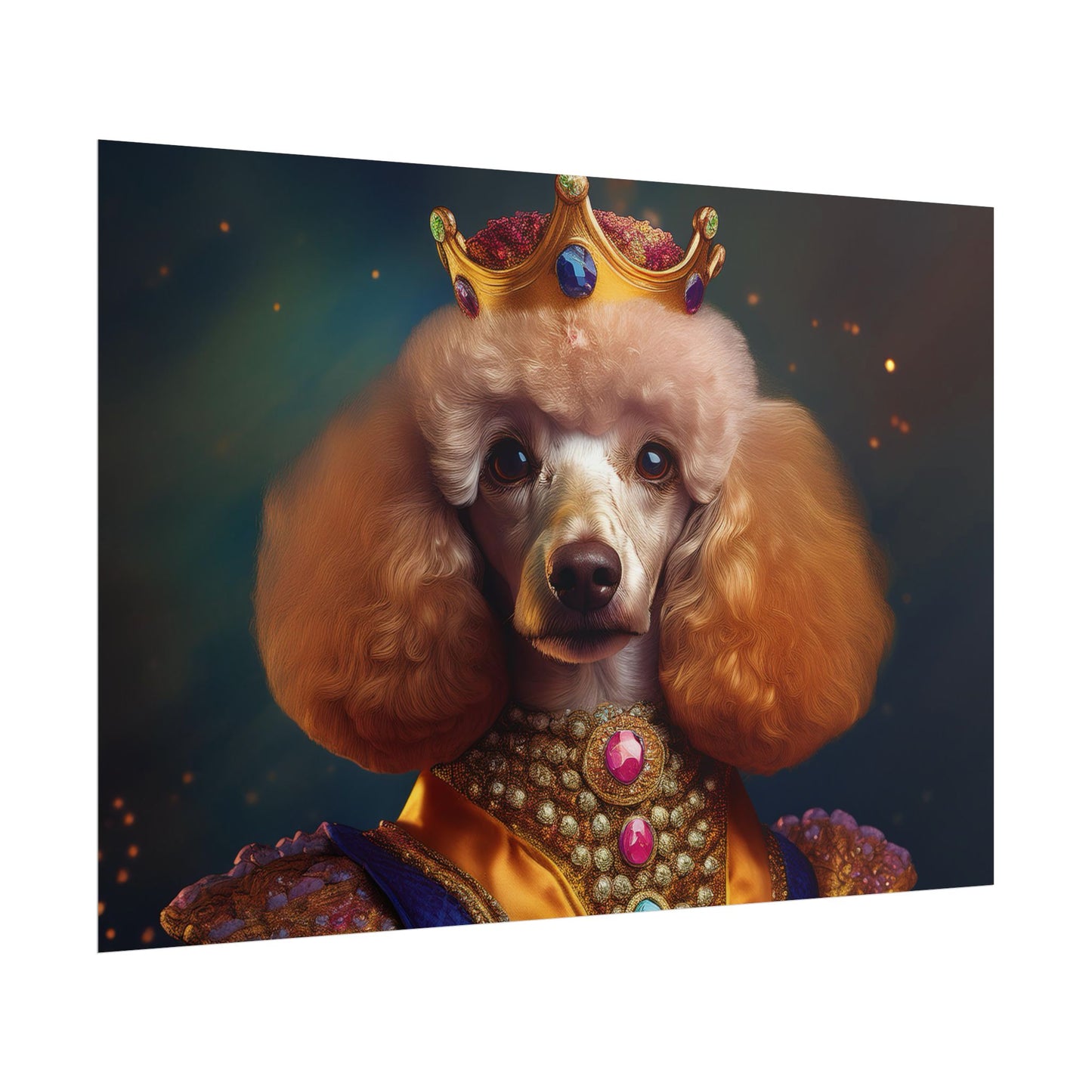 Poodle Dog Renaissance Pet Portrait, Dog Lover Gift, Animal Lover, Home Decor, Wall Art, Wall Print