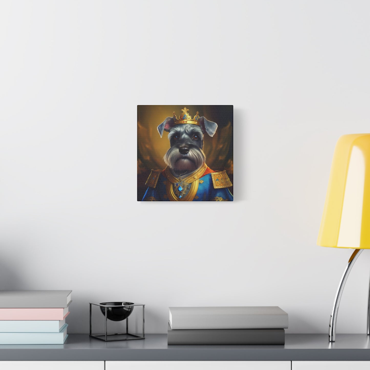 Miniature Schnauzer Renaissance Pet Portrait on Canvas | wall art | wall print | dog art