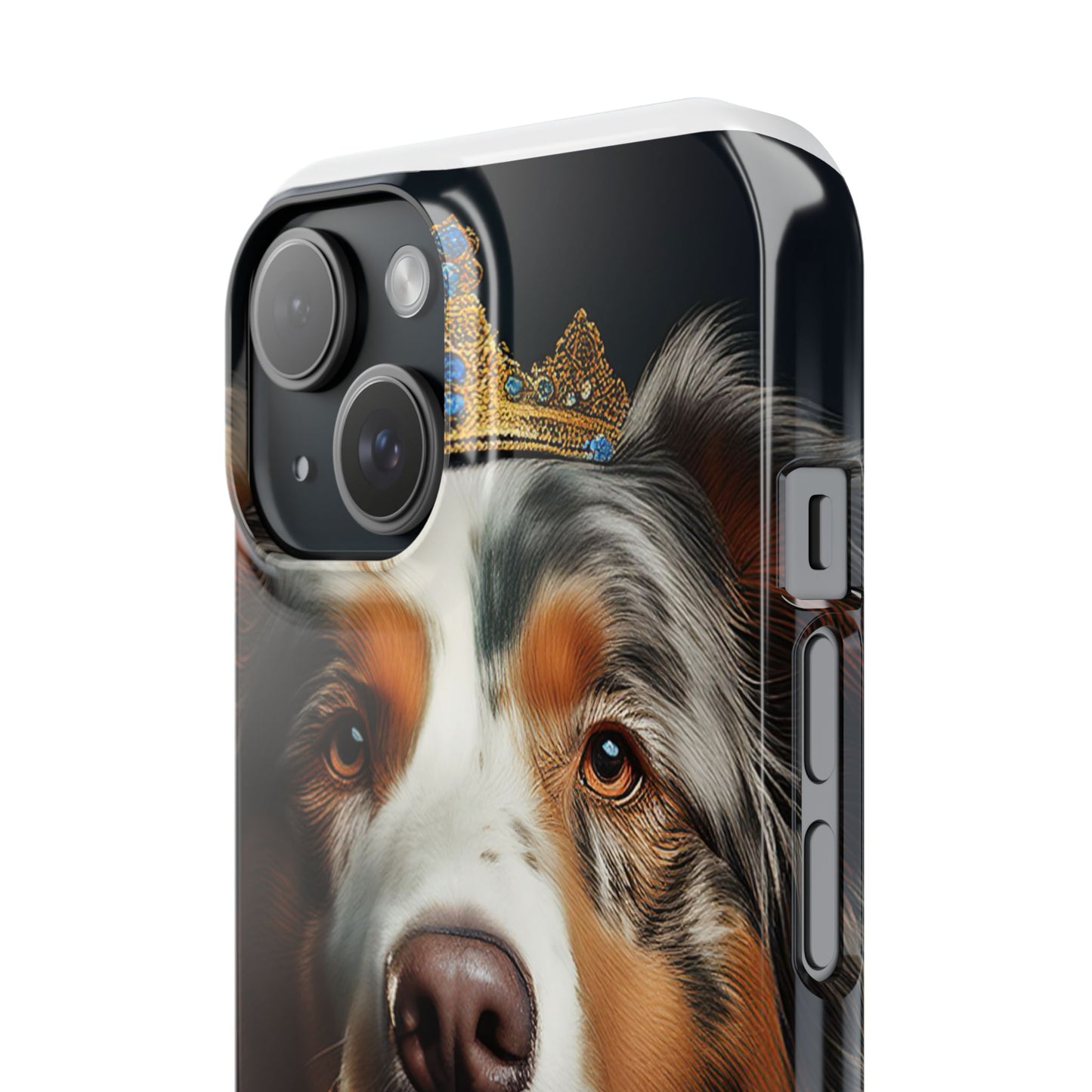 Australian Shepherd Renaissance Dog Portrait Slim Phone Case