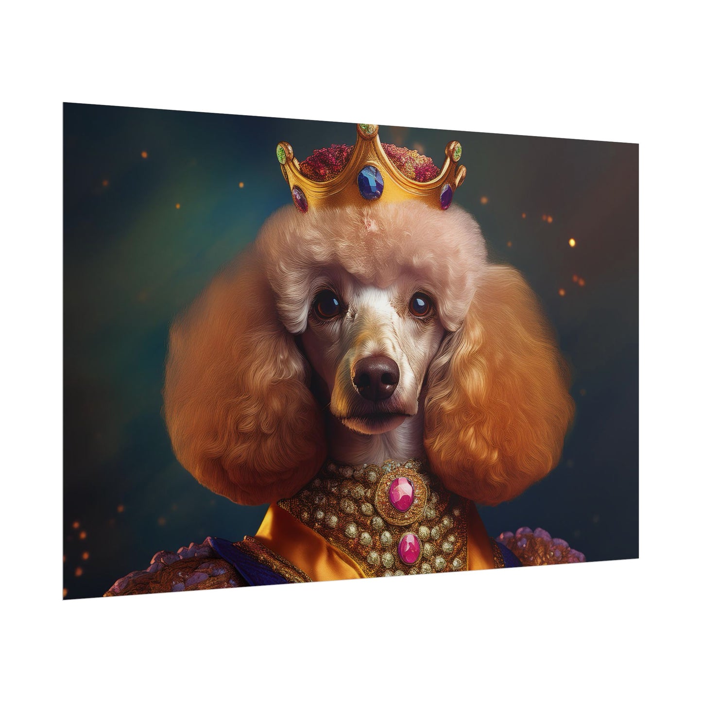 Poodle Dog Renaissance Pet Portrait, Dog Lover Gift, Animal Lover, Home Decor, Wall Art, Wall Print