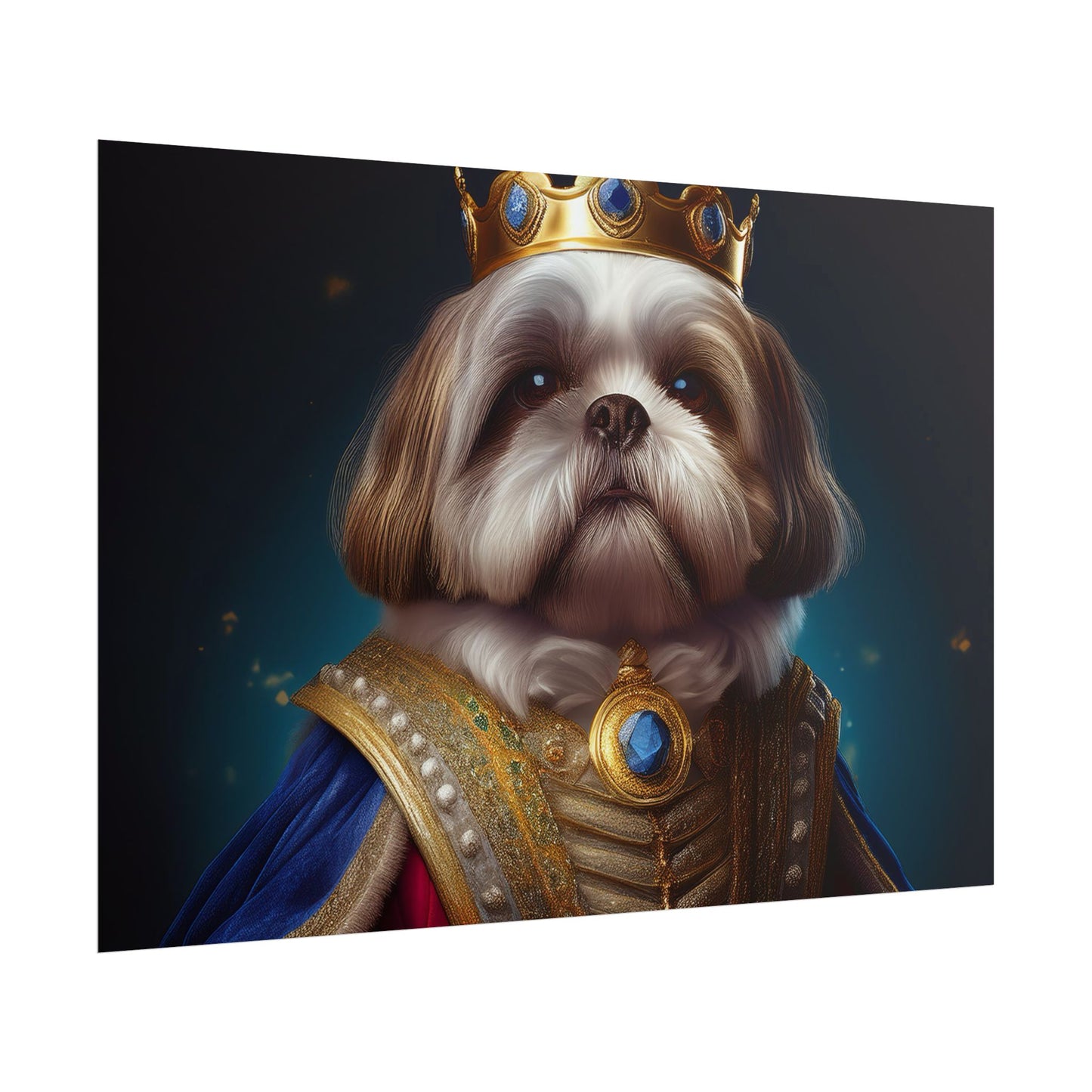 Shih Tzu Renaissance Pet Portrait Print | Dog Lover Wall Art | Dog Memorial Gift | Wall Art | Wall Print