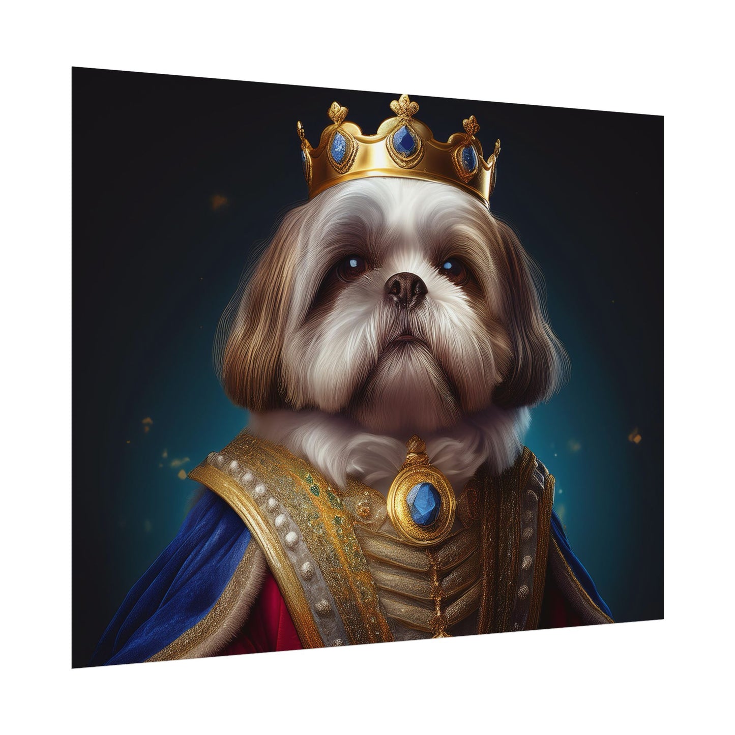 Shih Tzu Renaissance Pet Portrait Print | Dog Lover Wall Art | Dog Memorial Gift | Wall Art | Wall Print