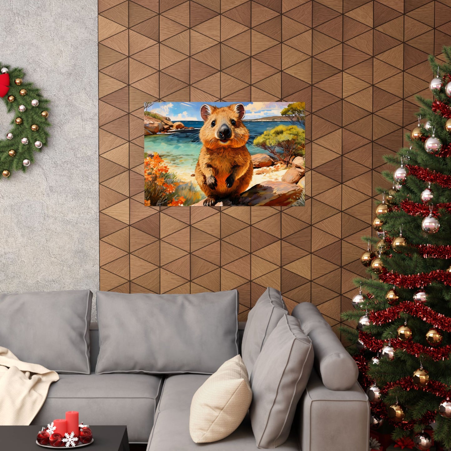 Quokkas at Rottnest Island Western Australia Print | Unique Painting Print | Style 1 | Wall Art | Wall Print