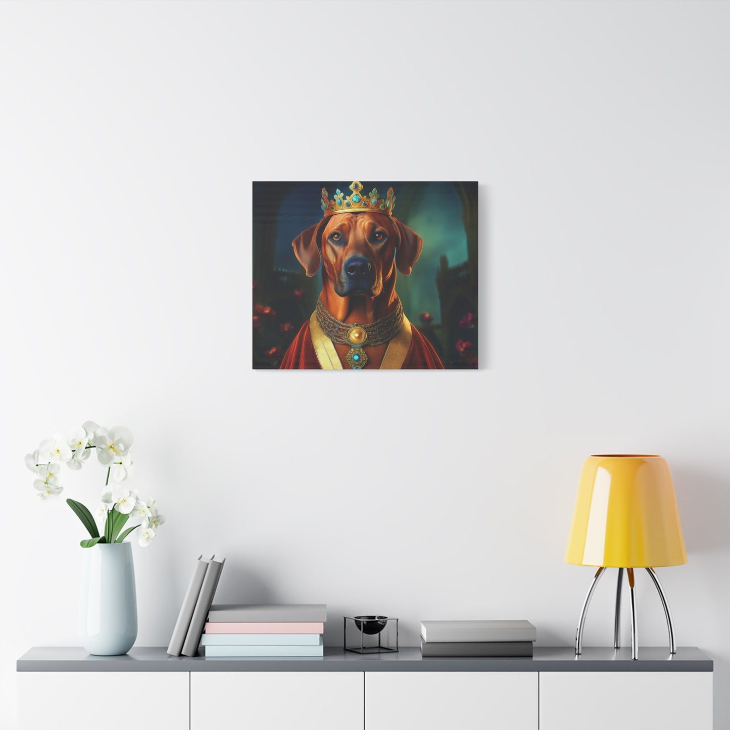 Rhodesian Ridgeback Renaissance Pet Portrait on Canvas, wall art, wall print, dog portrait, dog art