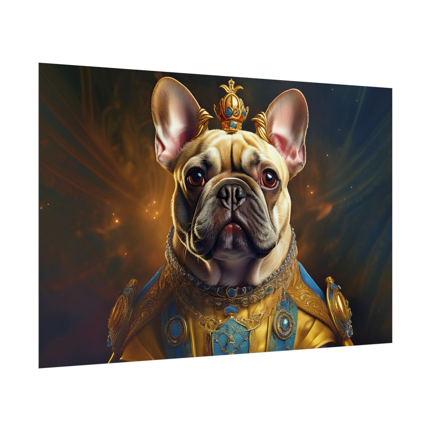 French Bulldog Renaissance Portrait Art Print, Wall Decor Gift, Animal Lover Home Decor, Dog Wall Art