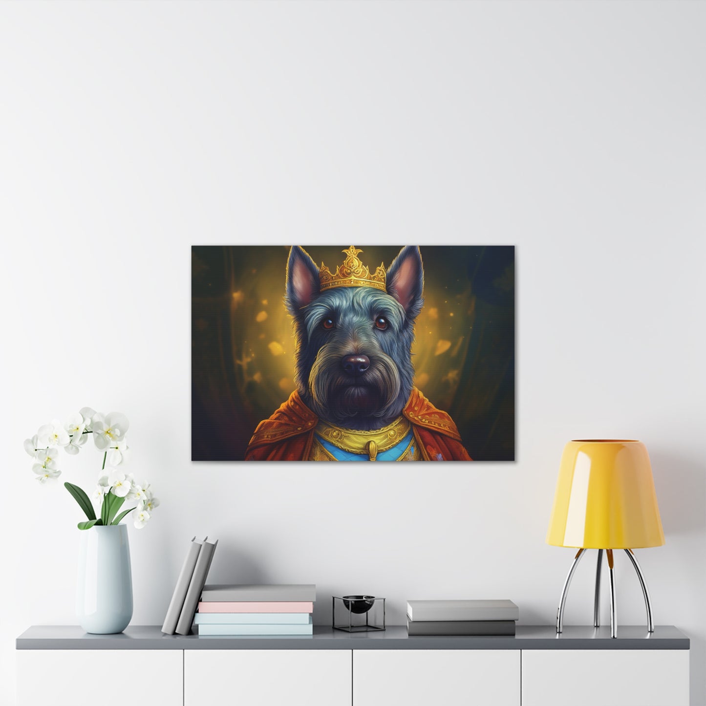 Scottish Terrier Renaissance Pet Portrait on Canvas | Wall art, wall print, dog portrait, dog art