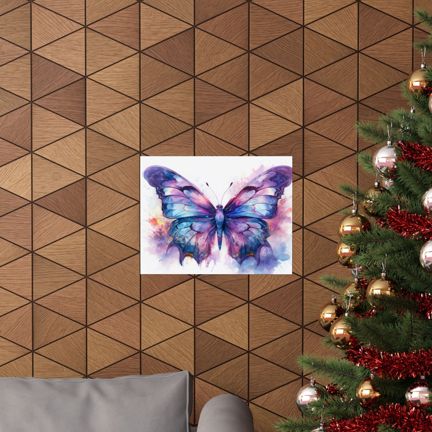 Blue & Purple Butterfly Alcohol Ink Wall Art | Butterfly wall art | Wall Art | Wall Print