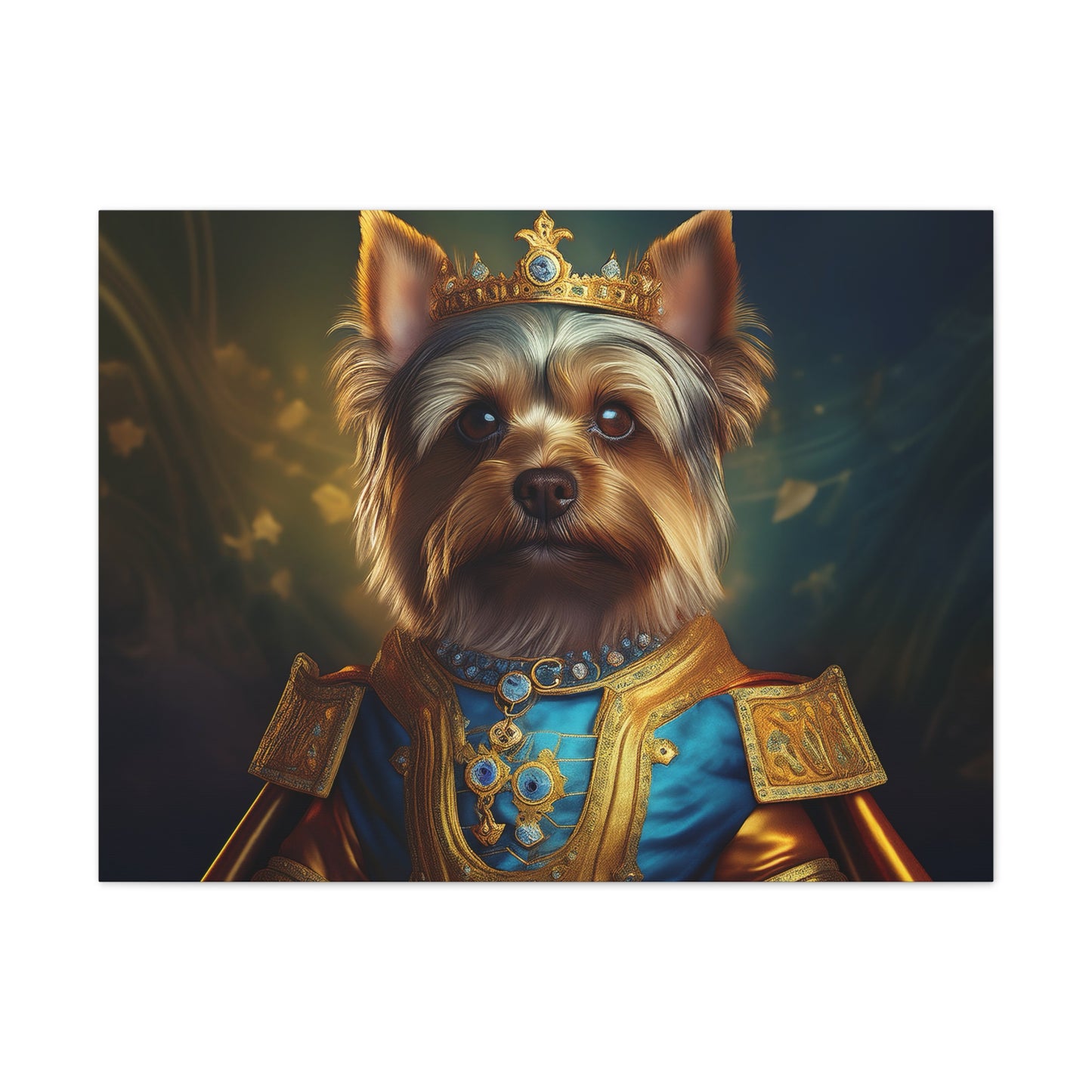 Yorkshire Terrier Renaissance Pet Portrait on Canvas | Wall Art | Wall Print | Dog Art