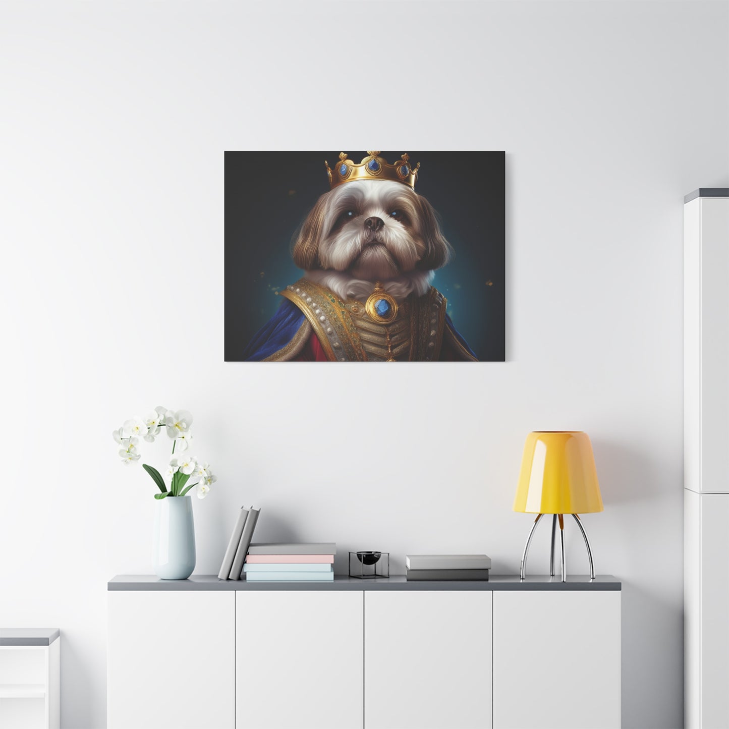 Shih Tzu Renaissance Pet Portrait on Canvas | wall art, wall print, dog portrait, dog art