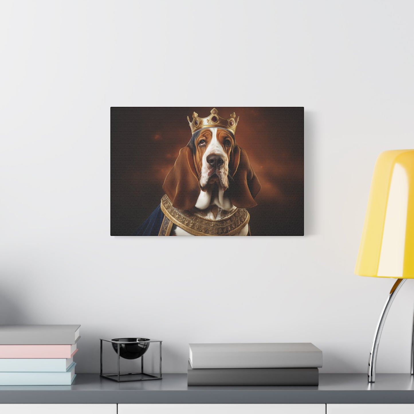 Bassett Hound Renaissance Pet Portrait on Canvas | Wall art | wall print | Dog Art