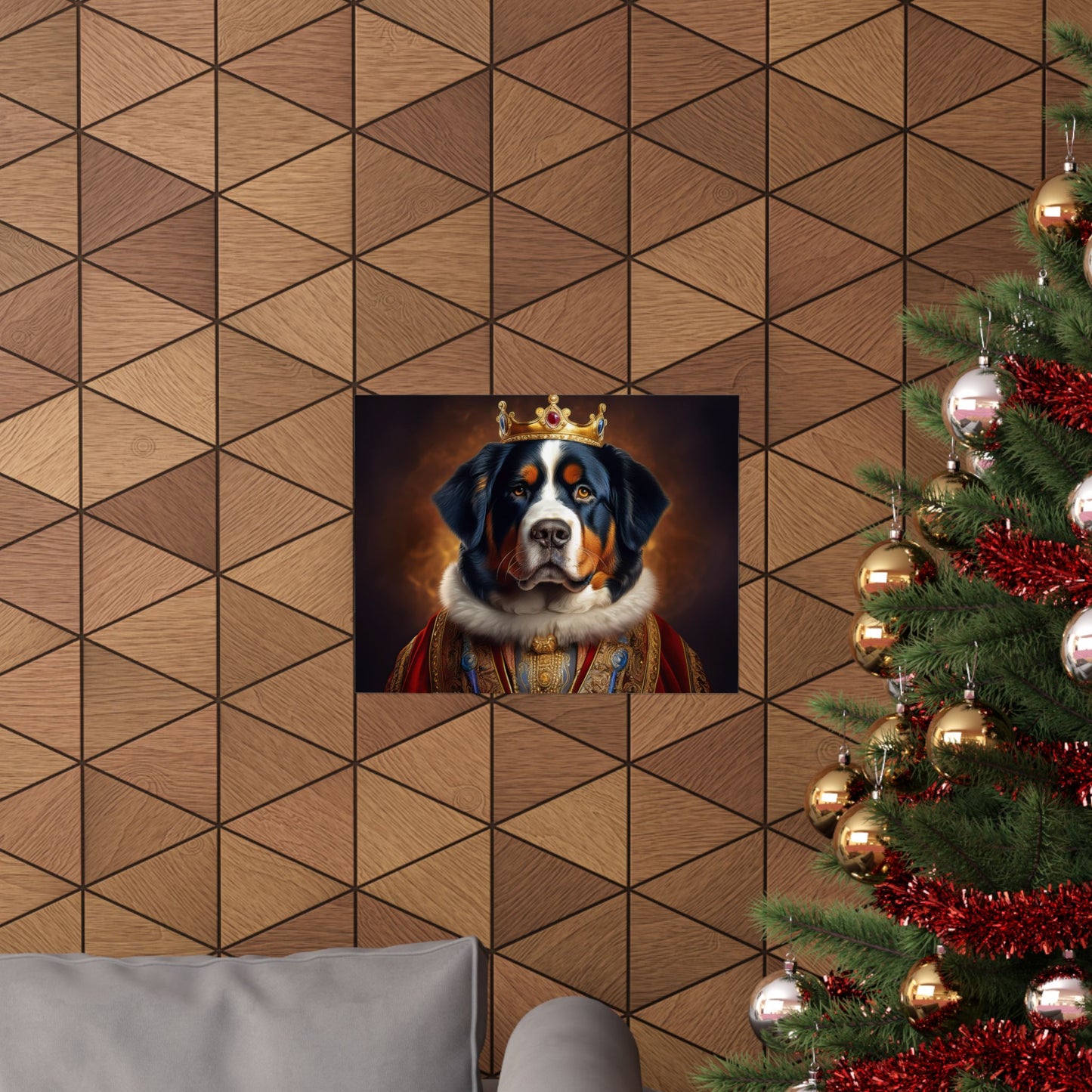 Bernese Mountain Dog Renaissance Pet Portrait Print, Art Print, Wall Art, Wall Prints, Dog Wall Art