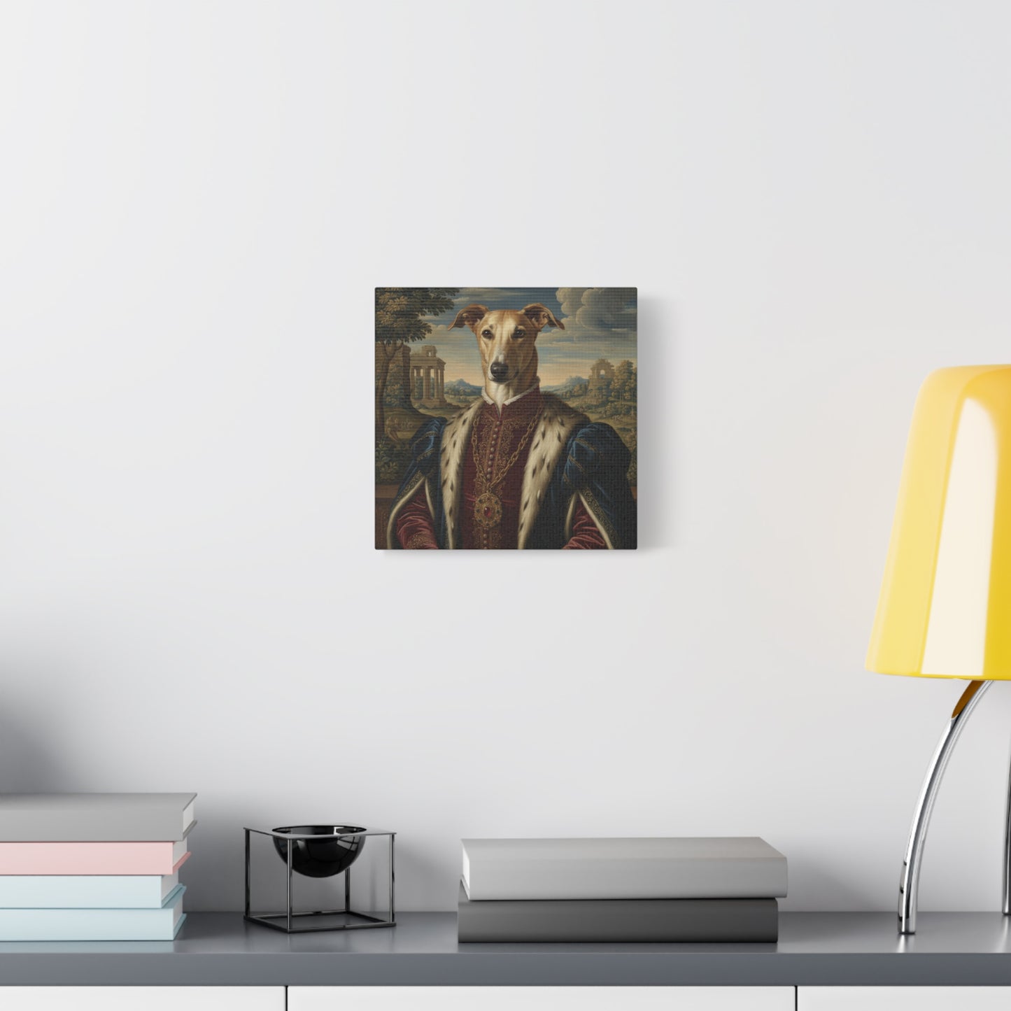 Azawakh Renaissance Portrait Canvas, Pet Lovers Decor, Animal Art Print, Dog Owner Gift, Custom Pet Artwork, Home Wall Art