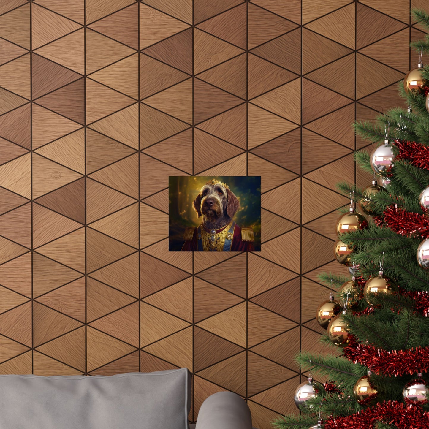 Wirehaired Pointing Griffon Renaissance Pet Portrait Print, Dog Lover Wall Art, Animal Artwork, Canine Decor, Dog Memorial Gift