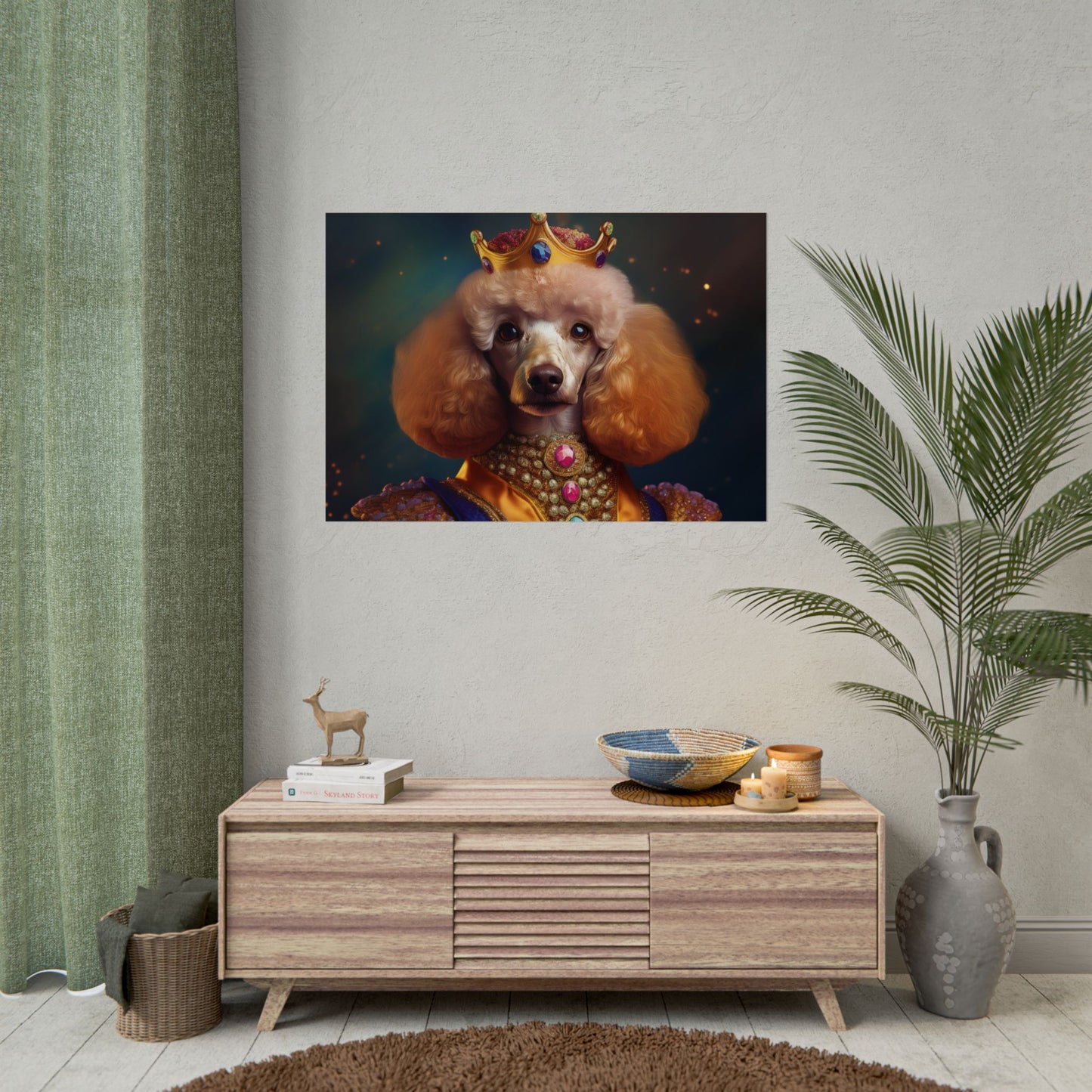 Poodle Dog Renaissance Pet Portrait, Dog Lover Gift, Animal Lover, Home Decor, Wall Art, Wall Print