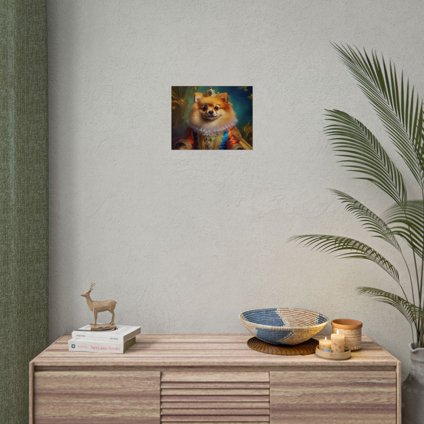 Pomeranian Renaissance Dog Portrait Art Print, Wall Decor Gift, Animal Lover Home Decor, Dog Wall Art