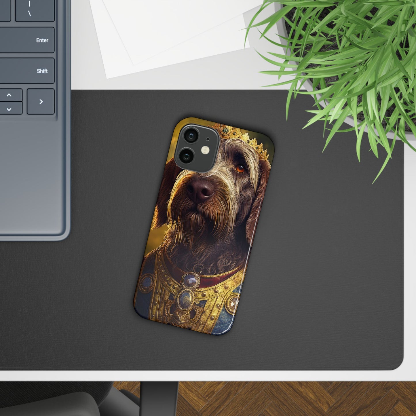 Wirehaired Pointing Griffon Renassaince Dog Portrait Slim Phone Case