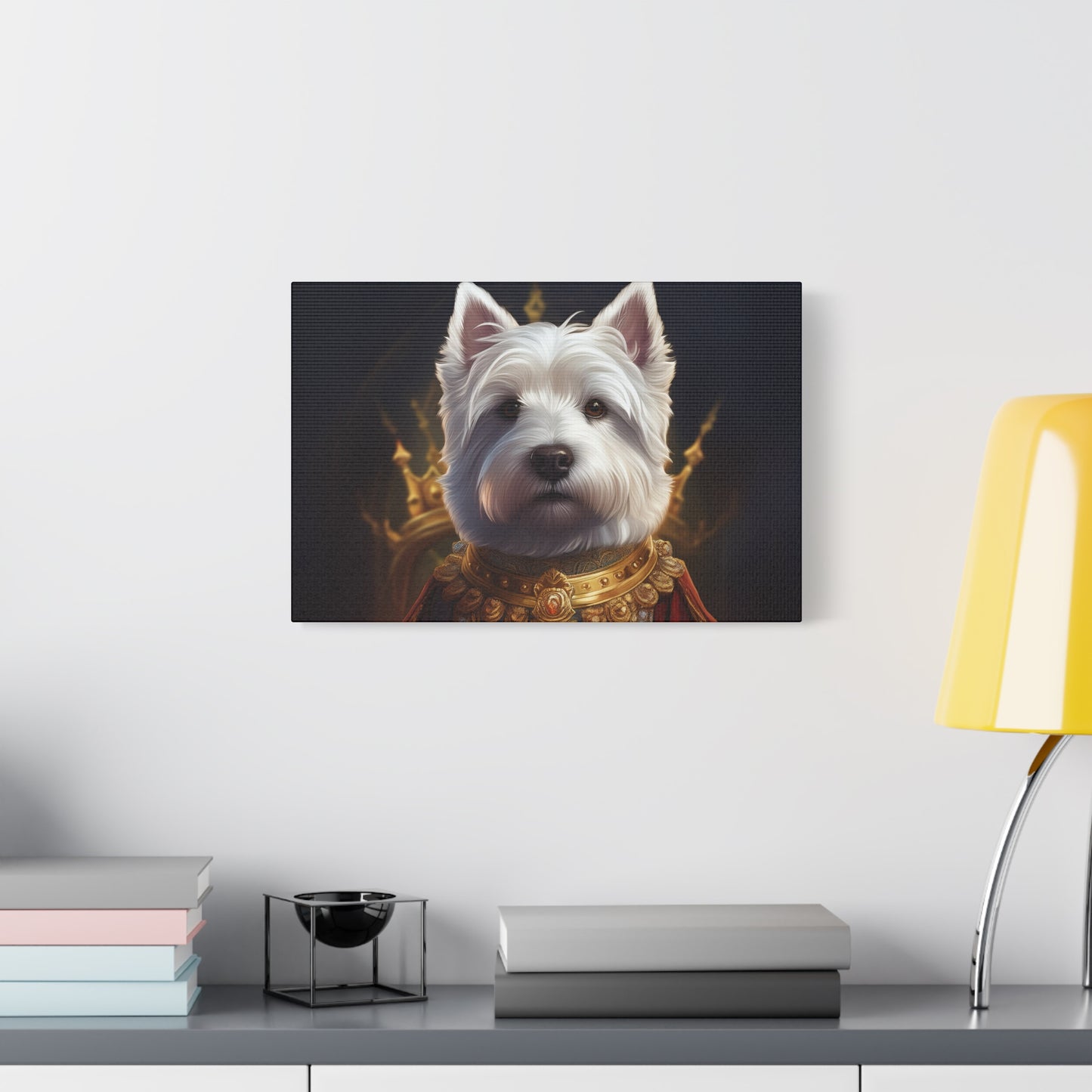West Highland White Terrier Pet Portrait Renaissance - Canvas, wall art, wall print, dog portrait, dog art