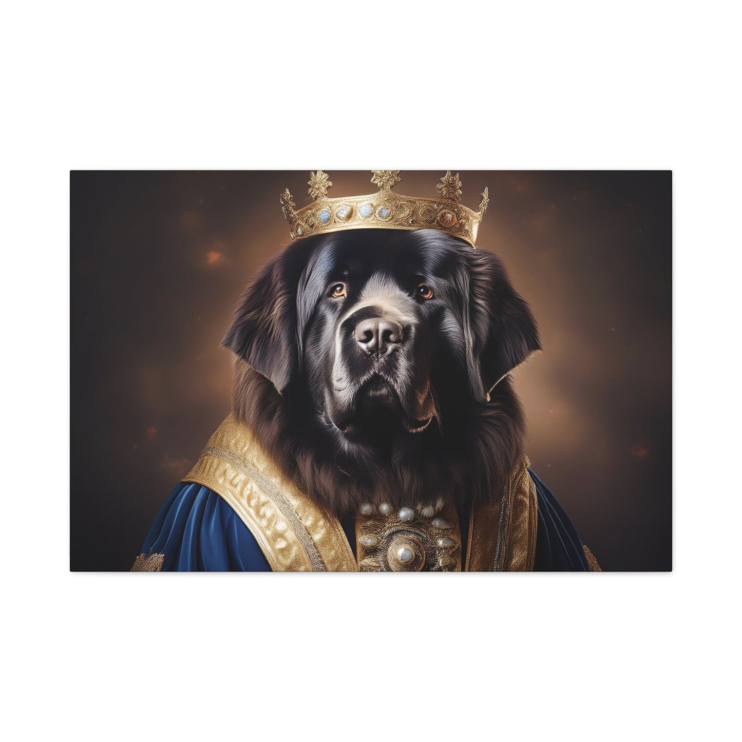 Newfoundland Renaissance Pet Portrait on Canvas | wall art | wall print