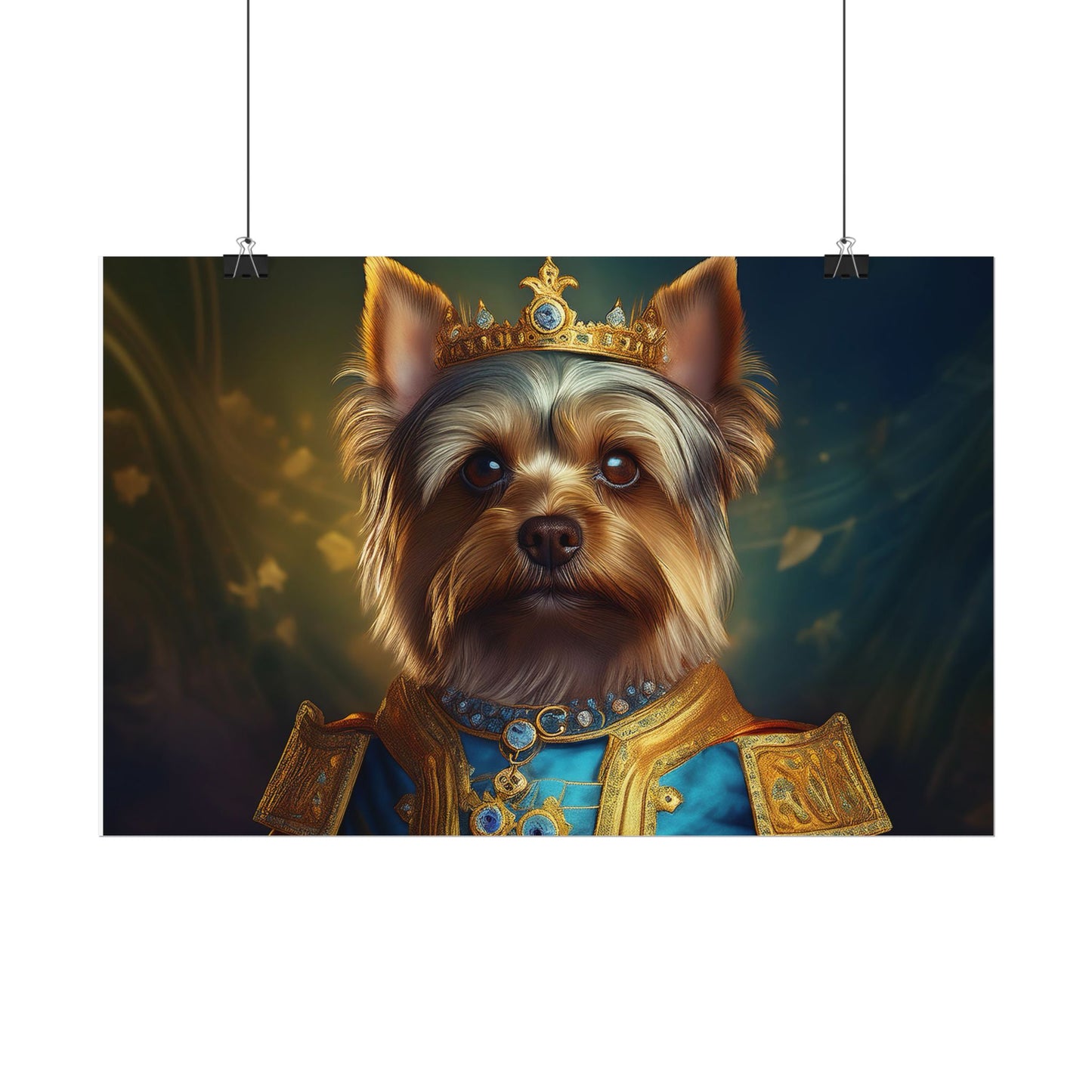 Yorkshire Terrier Dog Renaissance Pet Portrait Print | Wall Art | Wall Print | Dog Art