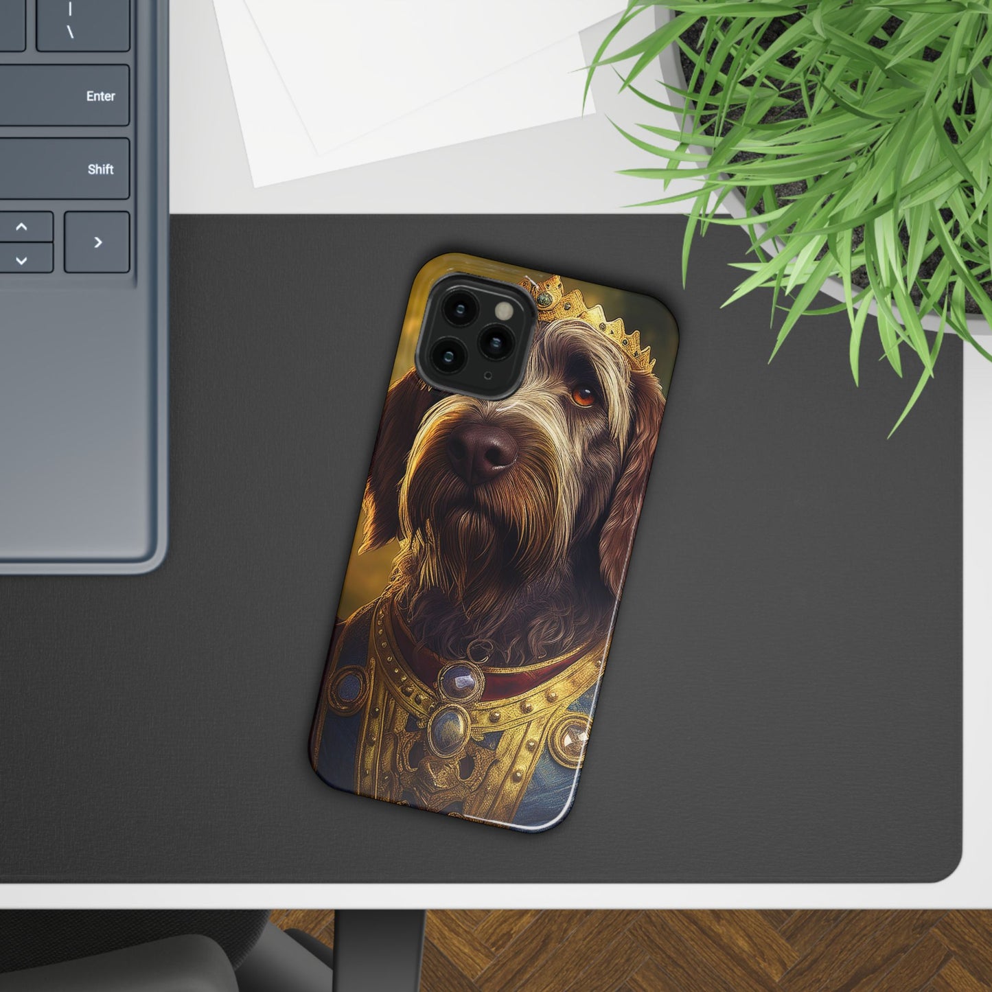 Wirehaired Pointing Griffon Renassaince Dog Portrait Slim Phone Case