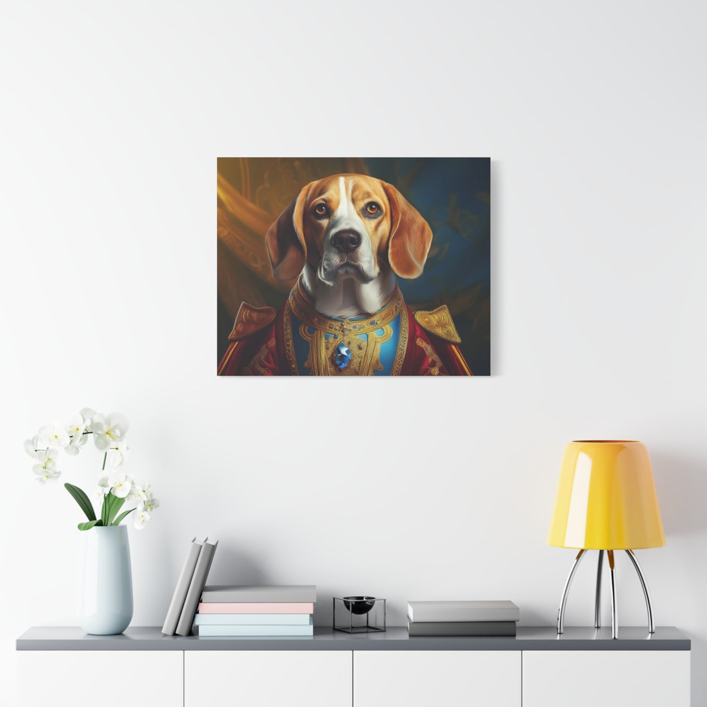 Beagle Renaissance Pet Dog Portrait - Canvas, wall art, wall print, dog portrait, dog art