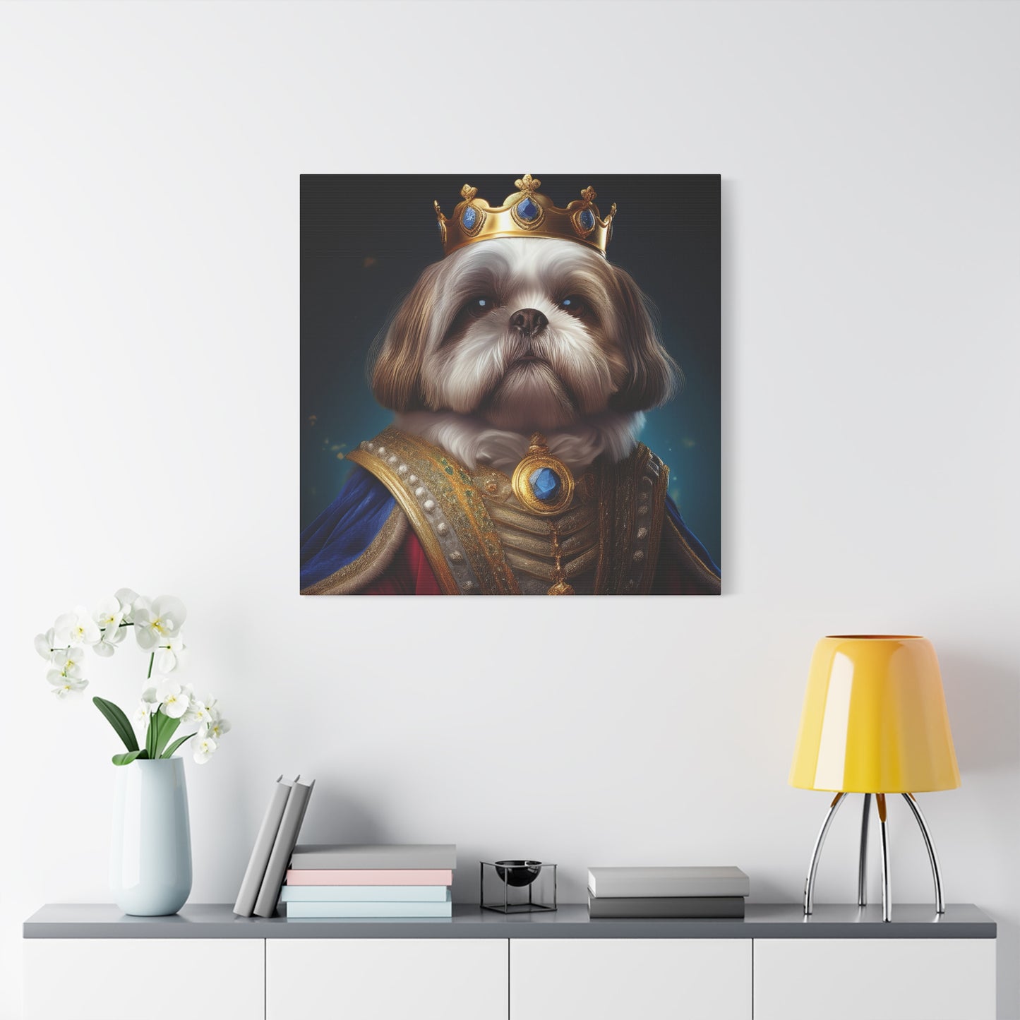 Shih Tzu Renaissance Pet Portrait on Canvas | wall art, wall print, dog portrait, dog art