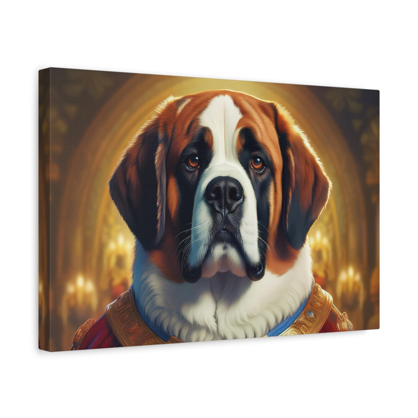 Regal Saint Bernard Renaissance Dog Portrait Canvas Art, Dog Lover Wall Décor, Pet Portrait, Home Decoration, Gift for Pet Owners, Animal Art