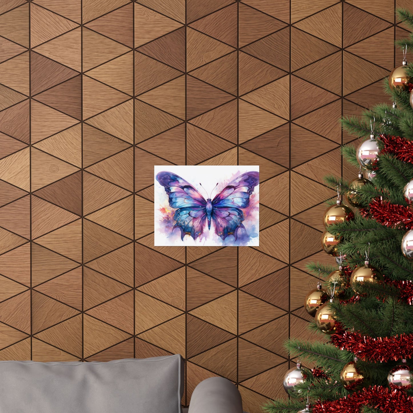 Blue & Purple Butterfly Alcohol Ink Wall Art | Butterfly wall art | Wall Art | Wall Print