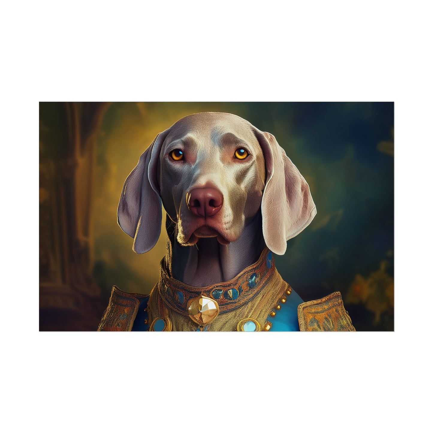 Weimaraner Renaissance Pet Portrait Print, wall print, wall art, Animal Lover Home Decor, Dog Wall Art