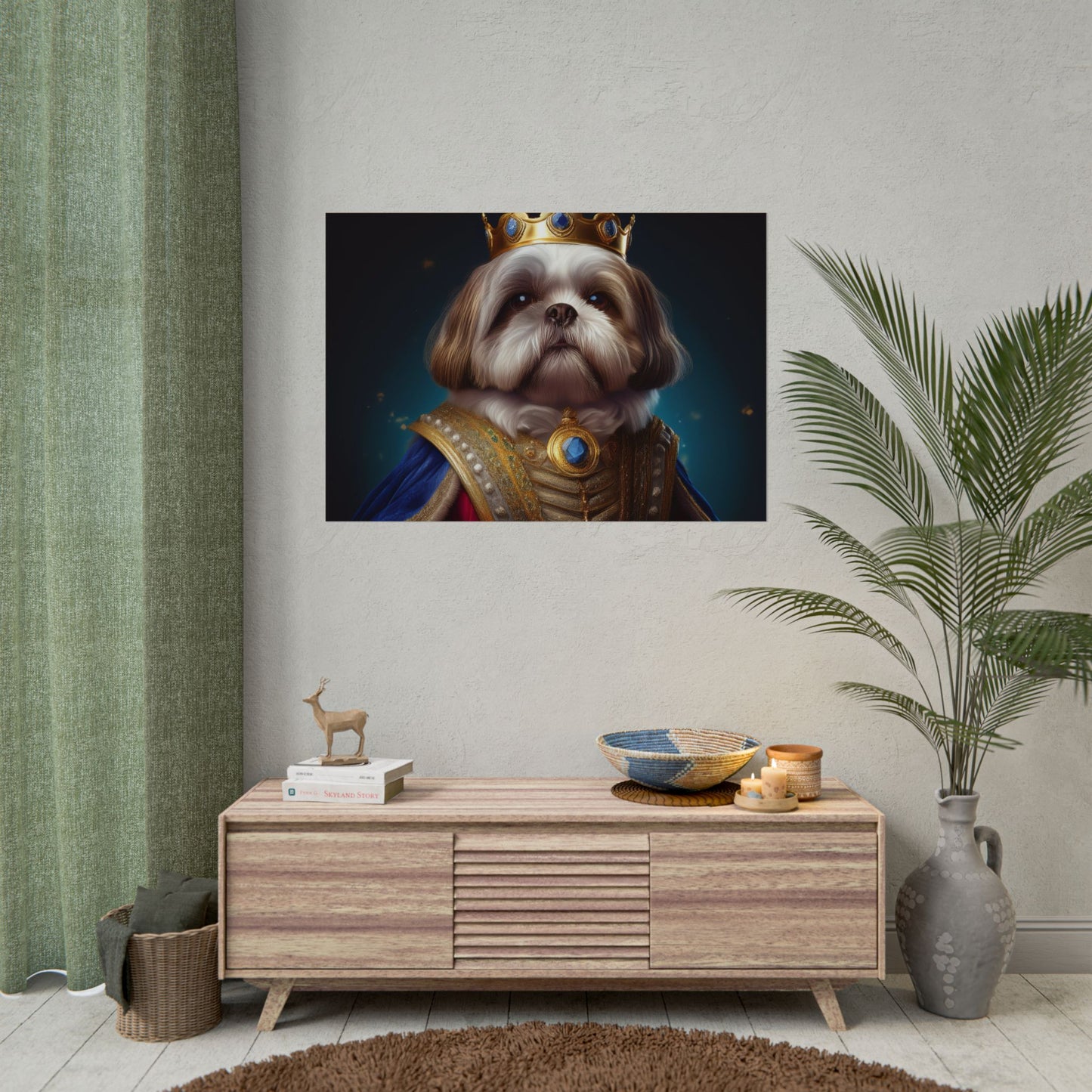 Shih Tzu Renaissance Pet Portrait Print | Dog Lover Wall Art | Dog Memorial Gift | Wall Art | Wall Print
