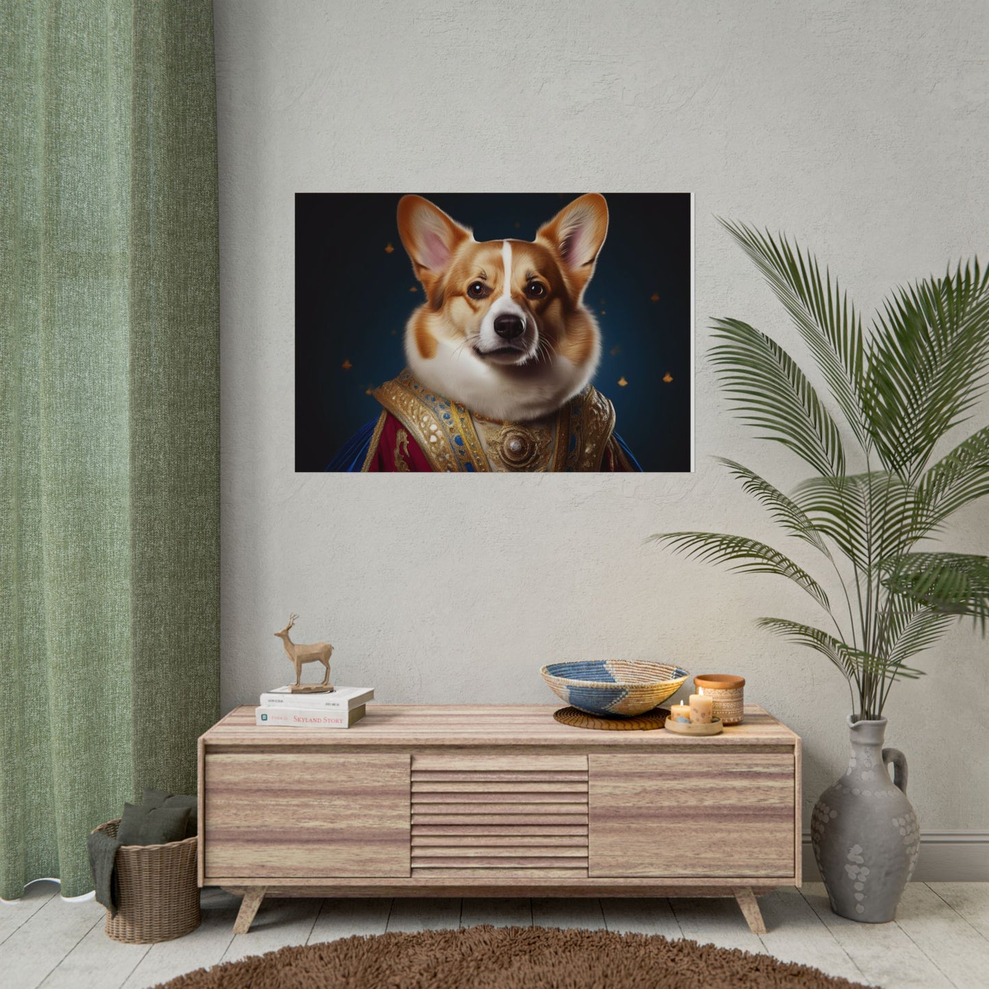 Pembroke Welsh Corgi Renaissance Pet Portrait Print | Wall Art | Wall Print | Dog Art