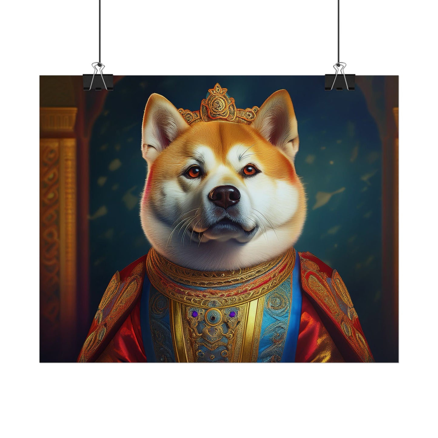 Shiba Dog Renaissance Portrait Print, Art Print, Wall Decor Gift, Animal Lover Home Decor, wall prints, wall art